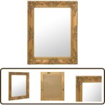 Vidaxl - miroir mural style baroque 50x60 cm dor� - miroir mural - miroir baroque - miroir dor� - d�coration ...