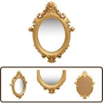 Vidaxl - miroir mural style château 56x76 cm doré - miroir mural - miroir doré - miroir baroque - décoration ... Vidaxl - miroir mural style château 56x76 cm doré - miroir mural - miroir doré - miroir baroque - décoration ...