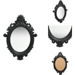 Vidaxl - miroir mural style chteau 56x76 cm noir - miroir mural - miroir dcoratif - miroir baroque ...