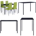 Vidaxl - mobilier de salle  manger 5 pcs vert - ensemble de table  manger - table et chaises - mobilier ...