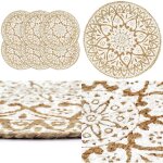 Napperons 6 pcs blanc 38 cm rond jute - napperon - napperons - home & living - blanc