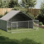 Vidaxl niche d'ext�rieur pour chien enclos 3x3x1, 9 m acier galvanis�
