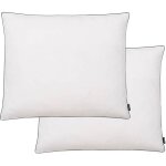 Oreiller 2 pcs remplissage de duvet lger 70 x 60 cm blanc