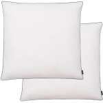 Oreiller 2 pcs remplissage de duvet lger 80 x 80 cm blanc
