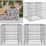 Vidaxl - panier de gabions argenté 70x70x65 cm fer galvanisé - jardiniere gabion - bordure jardin - décoration ... Vidaxl - panier de gabions argenté 70x70x65 cm fer galvanisé - jardiniere gabion - bordure jardin - décoration ...