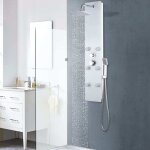 Vidaxl - panneau de douche verre 25 x 44, 6 x 130 cm blanc