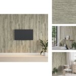 Vidaxl - panneaux muraux aspect bois gris pvc 2, 06 m - panneau mural - revtement mural - dcorations ...