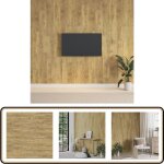 Vidaxl - panneaux muraux aspect bois marron pvc 2, 06 m - panneau mural - revtement mural - dcorations ...