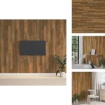 Panneaux muraux aspect bois marron pvc 2, 06 m² - panneau mural - revêtement mural - décorations murales ... Panneaux muraux aspect bois marron pvc 2, 06 m² - panneau mural - revêtement mural - décorations murales ...