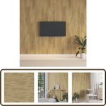 Vidaxl - panneaux muraux aspect bois marron pvc 2, 06 m - panneau mural - revtement mural - dcorations ...