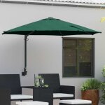 Vidaxl - parasol de jardin vert 248 x 248 x 148 cm polyester, acier