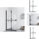 Vidaxl - paroi de douche pliable verre esg transparent 110x190 cm - mur de douche - douche italienne ...
