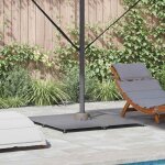 Vidaxl pied de parasol aspect bois gris fonc 100 x 100 x 4 cm acier