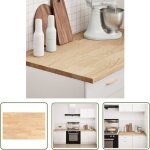 Vidaxl plan de travail de cuisine bois de chne massif rectangulaire