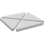 Plaques de poids de parasol 4 pcs triangulaire granit gris 14kg vidaxl