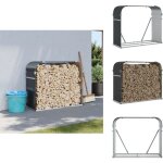 Porte - bches anthracite 120x45x100 cm acier galvanis - porte - bches - rangement bches - abri  ...