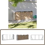 Vidaxl - porte - bches argent 234x45x100 cm acier galvanis - porte - bches - rangement bches - abri ...