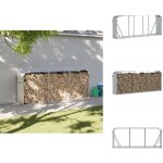 Porte - bches argent 234x45x100 cm acier galvanis - porte - bches - rangement bches - abri bches ...