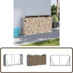 Vidaxl - porte - bches gris clair 180x45x100 cm acier galvanis - porte - bches - rangement bches ...