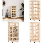 Porte - bûches avec roulettes 40x49x110 cm bois massif de pin - porte - bûches - stockage bois - abri ... Porte - bûches avec roulettes 40x49x110 cm bois massif de pin - porte - bûches - stockage bois - abri ...