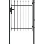 Vidaxl - porte de clôture gris 100 x 120 cm acier revêtu de poudre Vidaxl - porte de clôture gris 100 x 120 cm acier revêtu de poudre