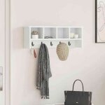 Vidaxl - porte - manteau mural blanc 75 x 16 x 26 cm bois d'ing�nierie