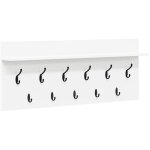 Vidaxl - porte - manteau mural avec étagère blanc bois d'ingénierie Vidaxl - porte - manteau mural avec étagère blanc bois d'ingénierie