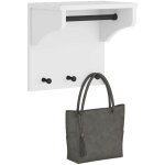 Porte - manteau mural sandnes blanc 43x30x42 cm bois massif pin vidaxl