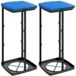 Porte - sacs poubelles 2 pcs noir et bleu 60 l pp vidaxl