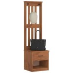 Vidaxl portemanteau sandens 45x40x159, 5 cm bois massif pin