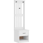 Portemanteau sandens blanc 45x40x159, 5 cm bois massif pin - vidaxl