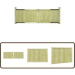 Portillons de jardin 2 pcs bois de pin imprégné 300x100 cm - portail bois - portillon jardin - clôture ... Portillons de jardin 2 pcs bois de pin imprégné 300x100 cm - portail bois - portillon jardin - clôture ...