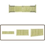 Vidaxl - portillons de jardin 2 pcs bois de pin imprégné 300x75 cm - portail de jardin - portillon bois ... Vidaxl - portillons de jardin 2 pcs bois de pin imprégné 300x75 cm - portail de jardin - portillon bois ...