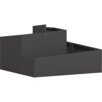Cache - pot de jardin noir 80 x 80 x 50 cm acier lamin  froid vidaxl