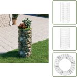 Vidaxl - poteau � gabion circulaire acier galvanis� �50x100 cm - cl�ture ronde - gabion rond - bordure ...