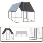 Vidaxl - poulailler d'extérieur 2x4x2 m acier galvanisé - cage à poulet - poulailler extérieur - abri ... Vidaxl - poulailler d'extérieur 2x4x2 m acier galvanisé - cage à poulet - poulailler extérieur - abri ...