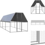 Vidaxl - poulailler d'extérieur 2x6x2 m acier galvanisé - cage poulet - poulailler extérieur - abri animal ... Vidaxl - poulailler d'extérieur 2x6x2 m acier galvanisé - cage poulet - poulailler extérieur - abri animal ...
