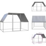 Poulailler d'extérieur 3x2x2 m acier galvanisé - poulailler extérieur - abri pour volaille - coop pour ... Poulailler d'extérieur 3x2x2 m acier galvanisé - poulailler extérieur - abri pour volaille - coop pour ...