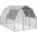 Vidaxl poulailler avec toit 2, 5x4x2, 25 m acier galvanis�