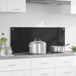 Vidaxl cr�dence de cuisine noir 100 x 40 cm verre tremp�