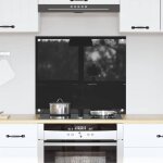 Vidaxl cr�dence de cuisine noir 70 x 60 cm verre tremp�