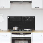 Vidaxl cr�dence de cuisine noir 80 x 40 cm verre tremp�