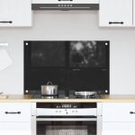 Vidaxl cr�dence de cuisine noir 80 x 50 cm verre tremp�