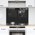 Vidaxl cr�dence de cuisine noir 80 x 60 cm verre tremp�