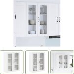 Vidaxl rangement cuisine - meuble mural de cuisine montage mural blanc 80 x 31 x 100 cm