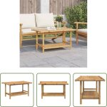 Vidaxl rangement - table basse 90x50x45 cm bambou