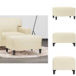 Vidaxl - repose - pied cr�me 70x55x41 cm similicuir - tabouret - repose - pied - pouf - simili cuir - ...