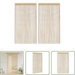 Vidaxl rideau de chambre - rideau en fils 2 pcs 140 x 250 cm beige
