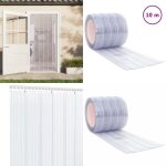 Vidaxl - rideau de porte transparent 200 mmx1, 6 mm 10 m pvc - rideau de porte - rideau pvc - isolation ...