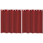 Rideaux en voile avec ?illets 2 pcs rouge bordeaux vidaxl